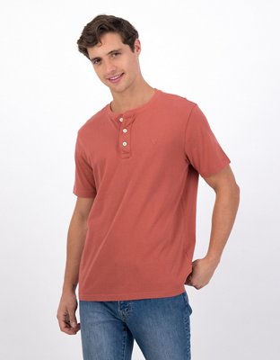 AE Short-Sleeve Henley Icon T-Shirt