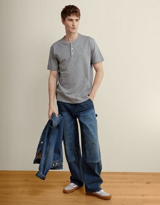 AE Short-Sleeve Henley Icon T-Shirt