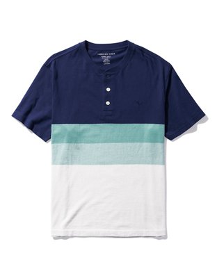 AE Striped Henley T-Shirt | American Eagle