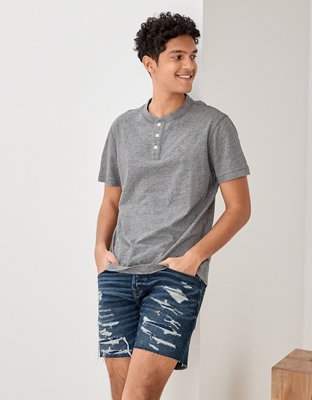 Мужские футболки American Eagle AE Super Soft Slub Henley T-Shirt — фото 4