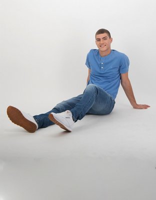 AE Short-Sleeve Henley T-Shirt