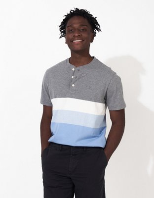 AE Striped Henley T-Shirt
