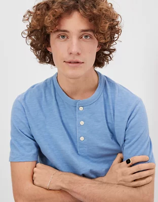 AE Super Soft Slub Henley T-Shirt