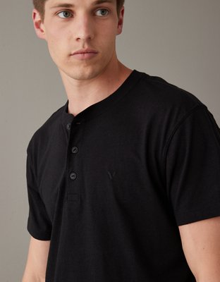 Мужские футболки American Eagle AE Henley T-Shirt — фото 4