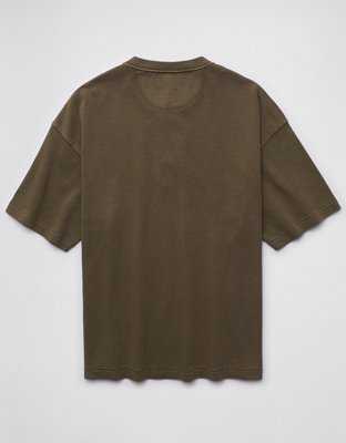 AE Boxy Short-Sleeve Slub Henley T-Shirt