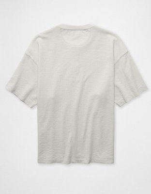 AE Boxy Short-Sleeve Slub Henley T-Shirt