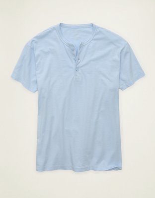 T-shirt rétro de coupe décontractée avec col henley AE