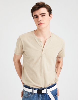 Мужские топы American Eagle AE Washed Henley — фото 2