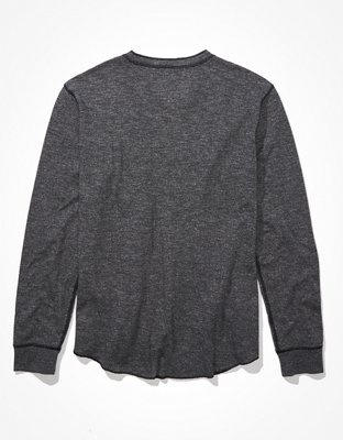 Мужские футболки American Eagle AE Super Soft Long-Sleeve Duofold Henley Thermal T-Shirt — фото 4