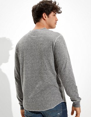 AE Super Soft Long-Sleeve Duofold Henley Thermal T-Shirt