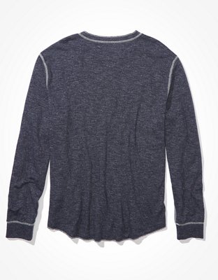 AE Super Soft Long-Sleeve Duofold Henley Thermal T-Shirt