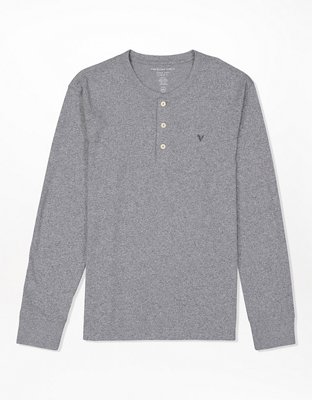 AE Long-Sleeve Henley T-Shirt