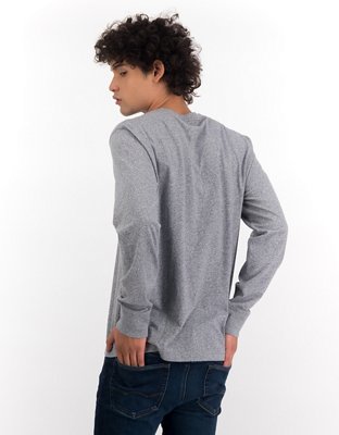ANCELLM HENLEY RIB LS T-SHIRT （GRAY） Long Sleeve Thermal Henley - Grey | Levi's® CA