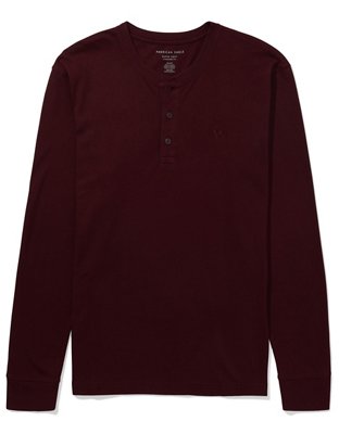AE Long-Sleeve Henley T-Shirt