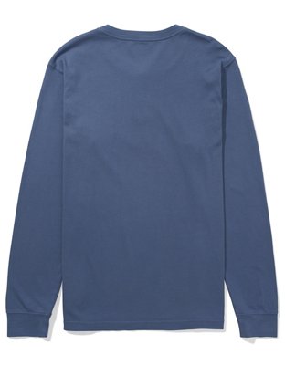 AE Long-Sleeve Henley Icon T-Shirt