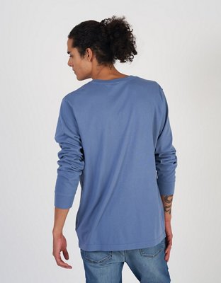 AE Long-Sleeve Henley Icon T-Shirt