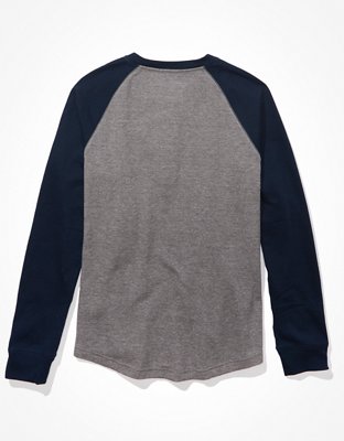 AE Super Soft Long-Sleeve Henley Thermal Shirt