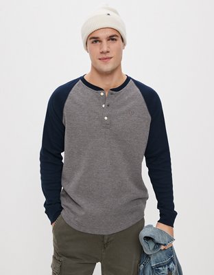 AE Super Soft Long-Sleeve Henley Thermal Shirt