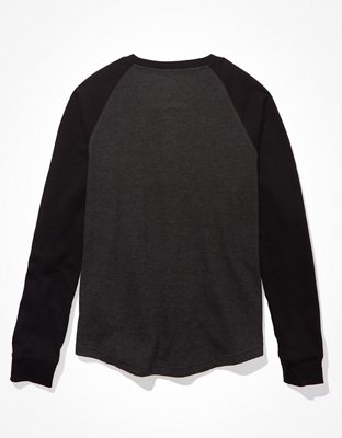 AE Super Soft Long-Sleeve Henley Thermal Shirt