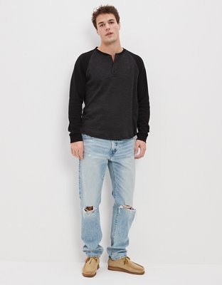 AE Super Soft Long-Sleeve Henley Thermal Shirt