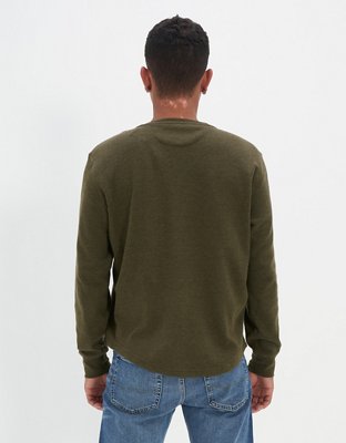 AE Super Soft Long-Sleeve Henley Thermal Shirt