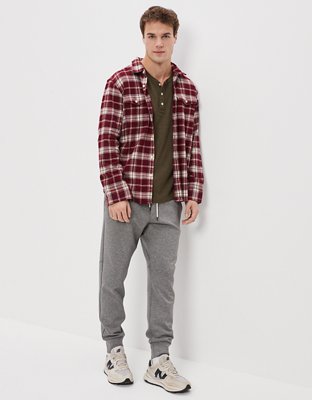 AE Super Soft Long-Sleeve Henley Thermal Shirt