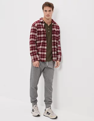 AE Super Soft Long-Sleeve Henley Thermal Shirt