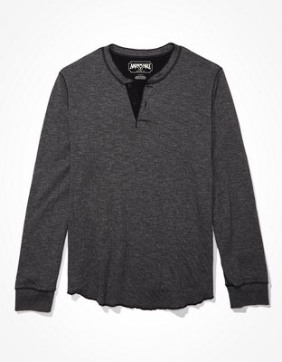 Мужские рубашки American Eagle AE Super Soft Dual Layer Henley Shirt — фото 3
