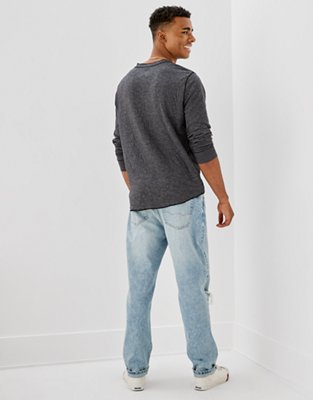 Мужские рубашки American Eagle AE Super Soft Dual Layer Henley Shirt — фото 2
