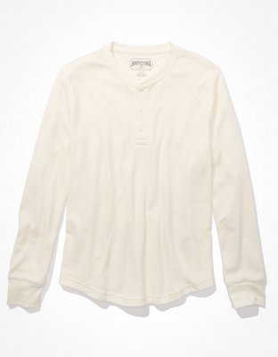 AE Super Soft Long-Sleeve Henley Thermal Shirt