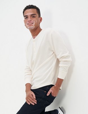 AE Super Soft Long-Sleeve Henley Thermal Shirt