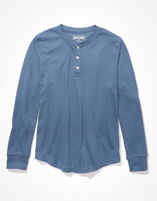 AE Super Soft Long-Sleeve Henley Thermal Shirt