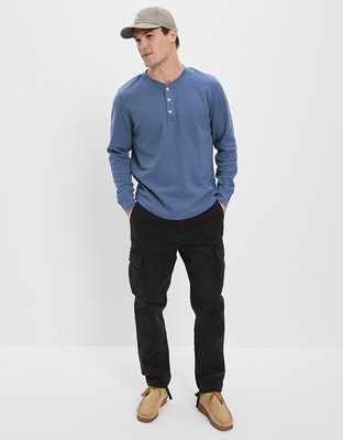 AE Super Soft Long-Sleeve Henley Thermal Shirt