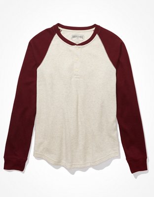 AE Super Soft Long-Sleeve Henley Thermal Shirt