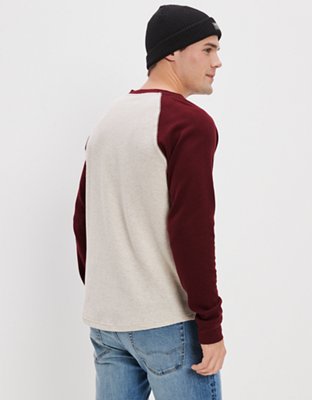 AE Super Soft Long-Sleeve Henley Thermal Shirt
