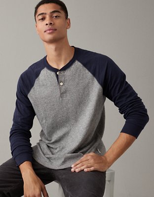 AE Super Soft Legend Dual-Layer Long-Sleeve Henley T-Shirt