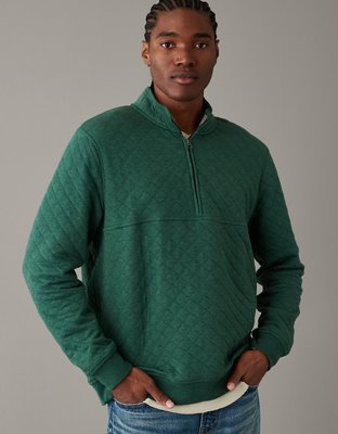 Mens best sale quilted sweater