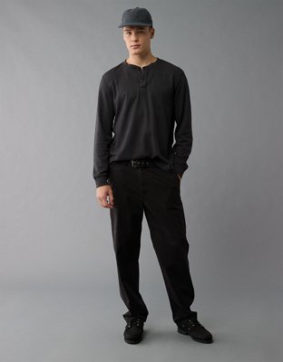 AE Long-Sleeve Thermal Henley T-Shirt