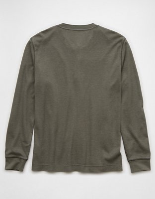 AE Long-Sleeve Thermal Henley T-Shirt