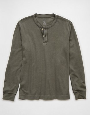 AE Long-Sleeve Thermal Henley T-Shirt