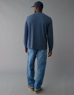 AE Long-Sleeve Thermal Henley T-Shirt