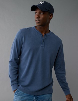 AE Long-Sleeve Thermal Henley T-Shirt