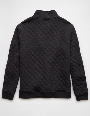 AE Quilted Quarter-Zip Henley Sweatshirt