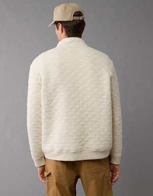 Мужские худи American Eagle AE Quilted Quarter-Zip Henley Sweatshirt — фото 2