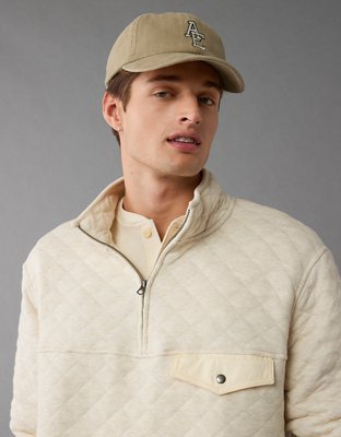 AE Quilted Quarter-Zip Henley Sweatshirt