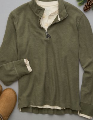 AE Long-Sleeve Quarter-Zip Thermal T-Shirt