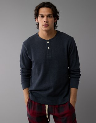 AE Long-Sleeve Thermal Henley T-Shirt