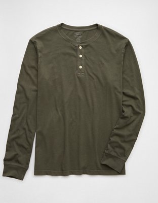 AE Long-Sleeve Henley T-Shirt