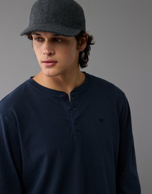 AE Long-Sleeve Henley T-Shirt