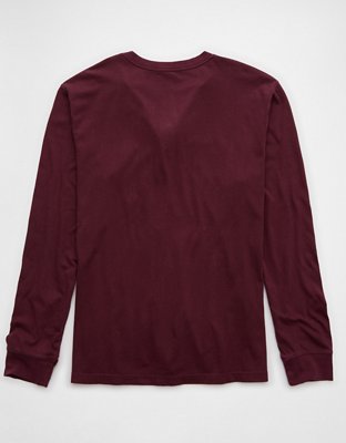 AE Long-Sleeve Henley T-Shirt